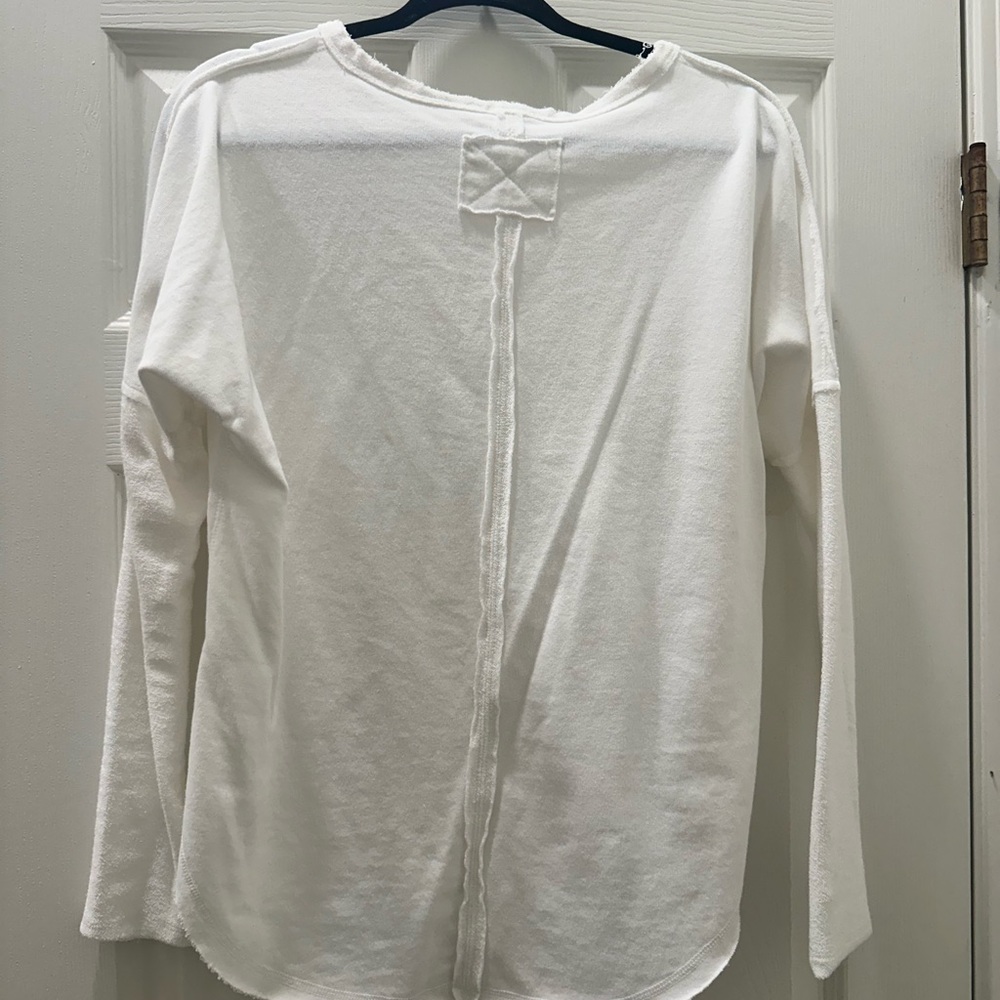 White long sleeve top